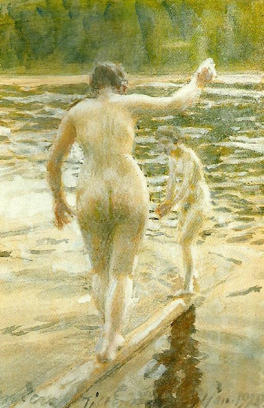 Anders Zorn balans oil painting picture